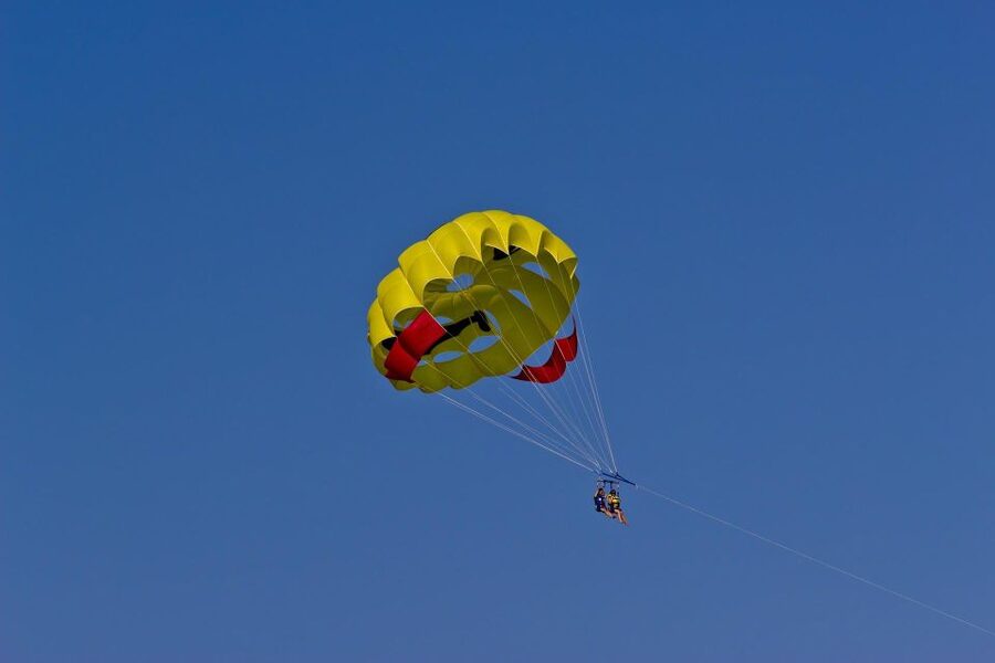 Santorini: Parasailing Flight Experience at Black Beach - The speedboat ride to the launch point
