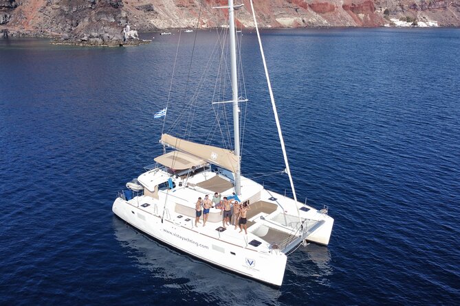 Santorini Platinum Catamaran Cruise with Meal, BBQ and Open Bar - Pickup needs more attention than the sailing