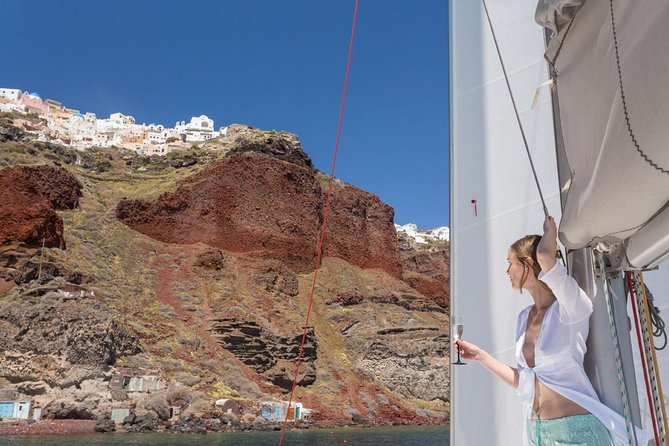 Santorini Private Catamaran Cruise with BBQ, Open Bar & Transfers - The barbecue is more than a snack