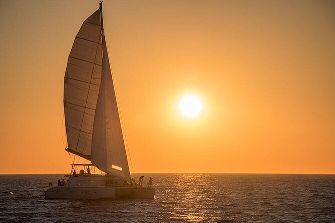 Santorini Private Catamaran Cruise with BBQ, Open Bar & Transfers - Hotel pickup and the run to Vlychada