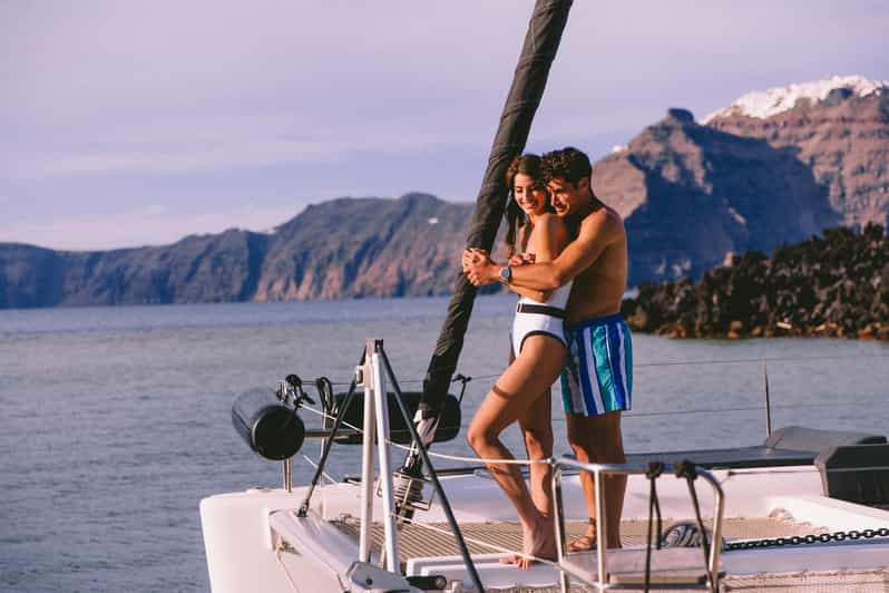 Santorini: Private Catamaran Tour with BBQ Meal and Drinks - Why the private boat changes the day