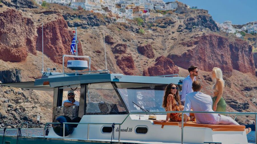 Santorini: Private Diamond 36 Motor Yacht Caldera Cruise - What the private format is really worth