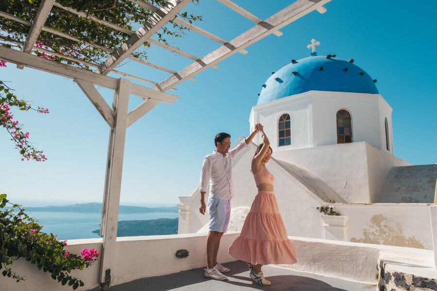 Santorini Private Photoshoot - Walking through Oia’s white streets