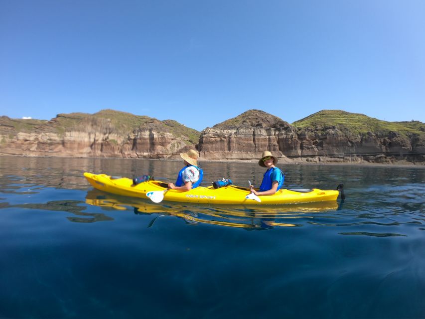 Santorini: Sea Caves Kayak Trip with Snorkeling and Picnic - Key points to know before booking