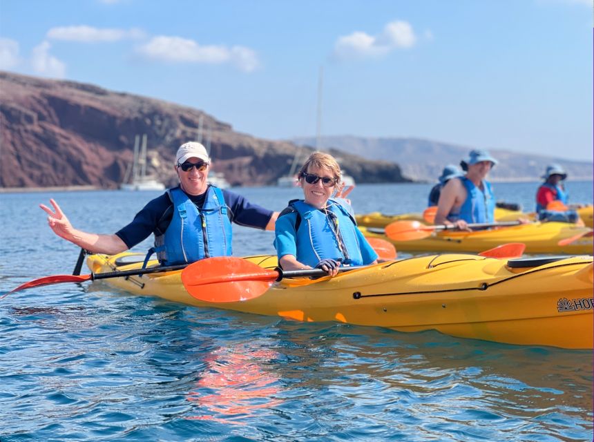 Santorini: Sea Caves Kayak Trip with Snorkeling and Picnic - Who should book this Santorini kayak trip?
