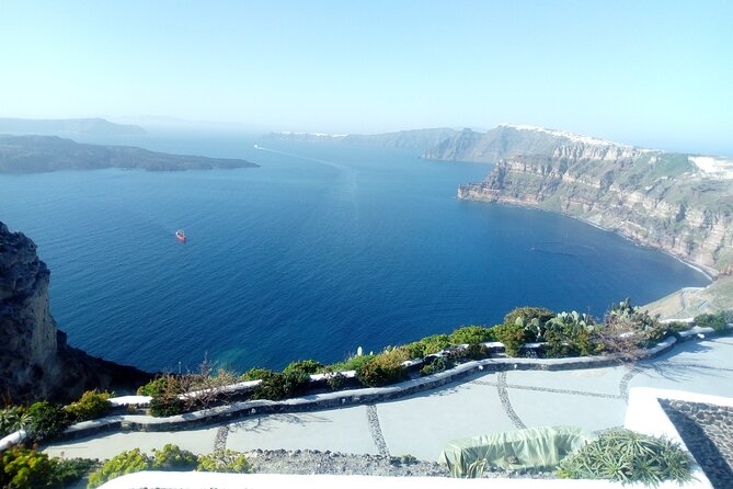 Santorini Sightseeing Half Day Small Group Tour - Imerovigli looks toward Skaros Rock
