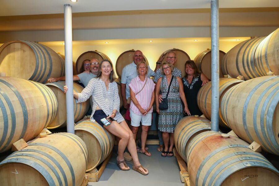 Santorini: Tour of Wineries with Wine Tasting & Food - First winery: local snacks and the old vineyard tradition