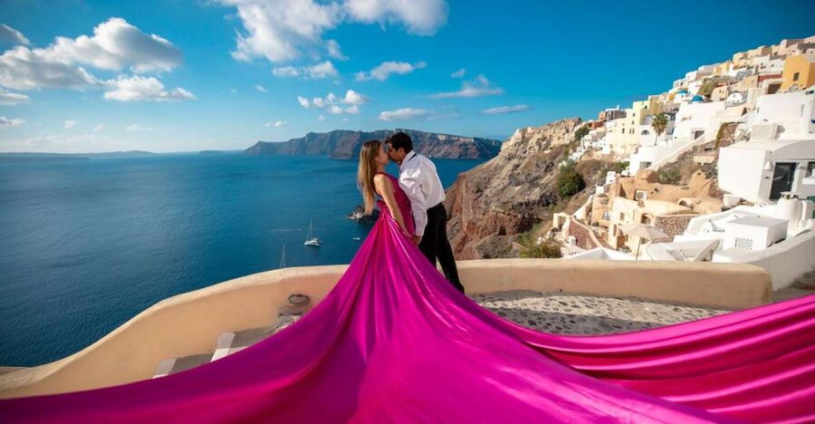 Santorini: Unique Flying Dress Photoshoot Experience - Key points to know before you book