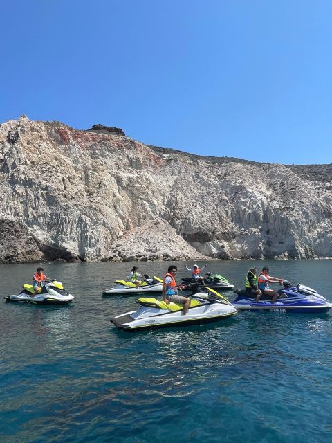 Santorini:Volcanic Beaches Cruise With Jet Ski - White Beach and the volcanic shoreline