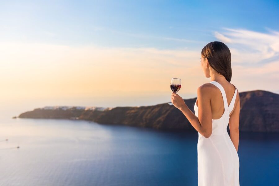 Santorini: Wine Tasting Tour to 3 Wineries with Transfer - Venetsanos Winery and the caldera view