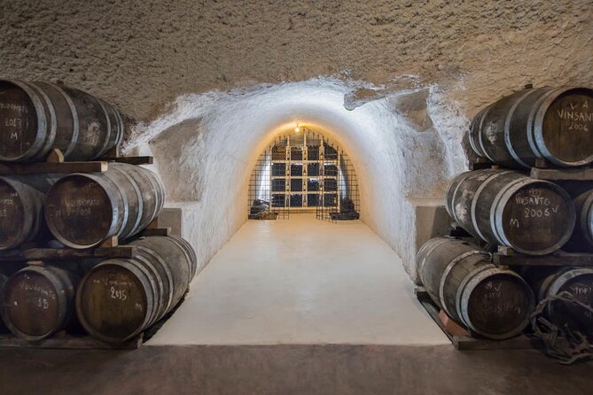 Santorini: Wine Tour with Sunset in Oia - The cave passages of Santorini Wine Museum