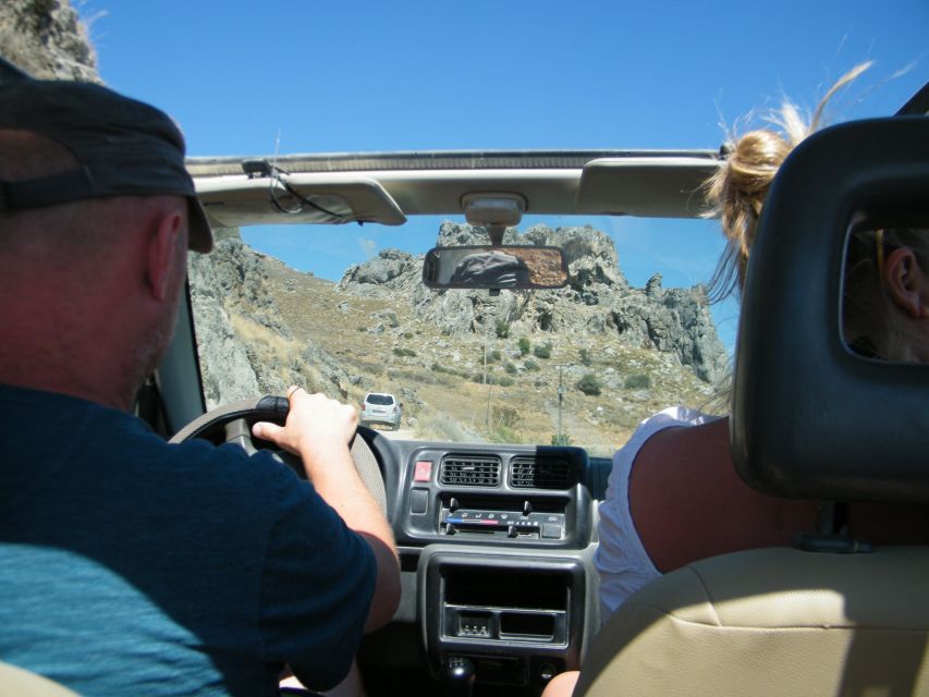 Self-Drive Jeep Safari to South Coast, Palm Beach & Canyons - Local food, a three-course Cretan meal