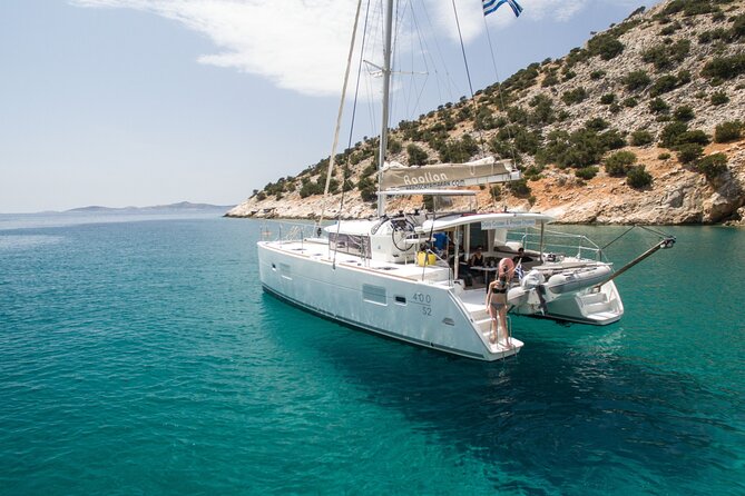 Shared Catamaran All inclusive-Day Cruise to Naxos or Paros - From Naxos port to a day on the water