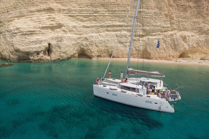 Shared Catamaran All inclusive-Day Cruise to Naxos or Paros - Lunch, drinks, and the small galley