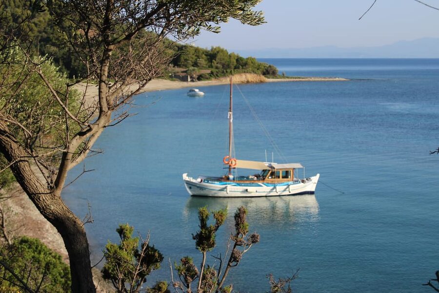 Skiathos: Boat Cruise with Dinner & Sunset Viewing - Leaving Artemida for the Aegean coast