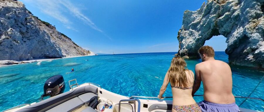 Skiathos: Private Lalaria Beach and Caves Speedboat Tour - Why Skiathos looks best from the north coast