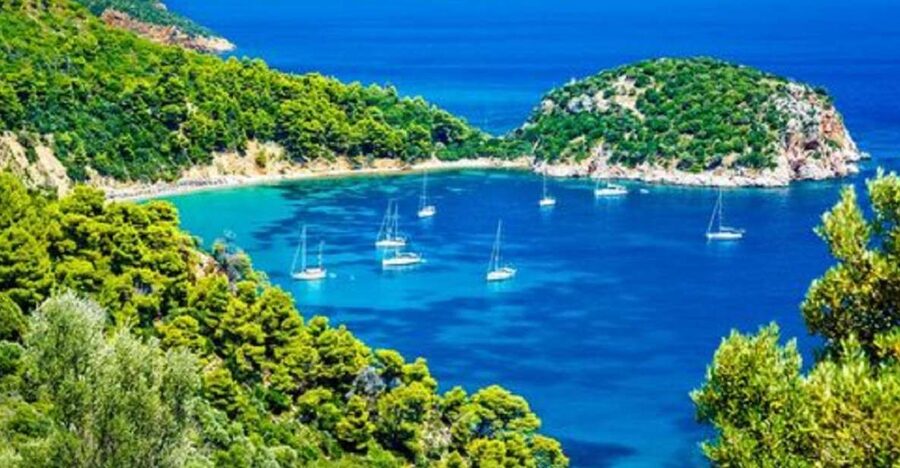 Skopelos: The Mamma Mia Island Tour - The Three Trees stop and the ride back