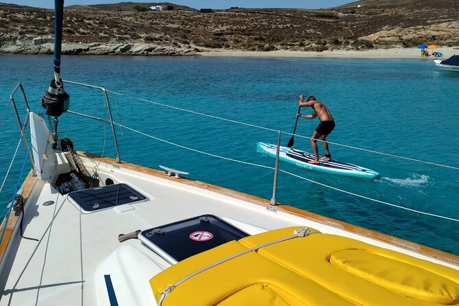 Small group,pass by Delos,swim in Rhenia,snap LVenice, free trans - What the crew adds to the day