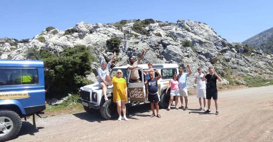 South Crete: Sarakinas Gorge Hike, Swim & Jeep Safari - A meal with local flavor