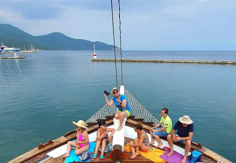 Thassos: Full-Day Cruise with BBQ, Wine, and Swim Stops - Pickup from Potos, Limenaria, Prinos, and more