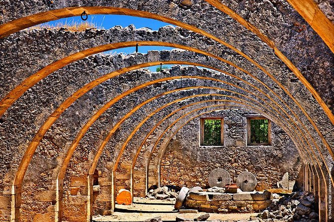 The 7 Villages of Apokoronas Tour – Explore East Chania Mainland - Vryses brings water, shade, and Cretan cheese