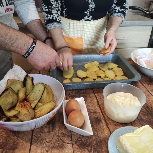 Thessaloniki: Cooking & Dining Experience with Greek Family - Fresh ingredients and the making of moussaka