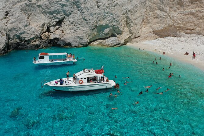 Zakynthos boat tour:Shipwreck& Local blue caves with 3 Swim Stops - Rough water, seasickness, and weather changes