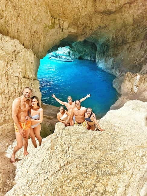 Zakynthos: Semi Private Shipwreck & Blue Caves Max 10 guests - The Navagio viewpoint is the visual high point