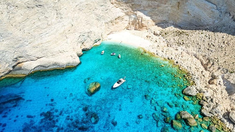 Zakynthos: Semi Private Shipwreck & Blue Caves Max 10 guests - Porto Vromi starts the 2.5-hour boat outing