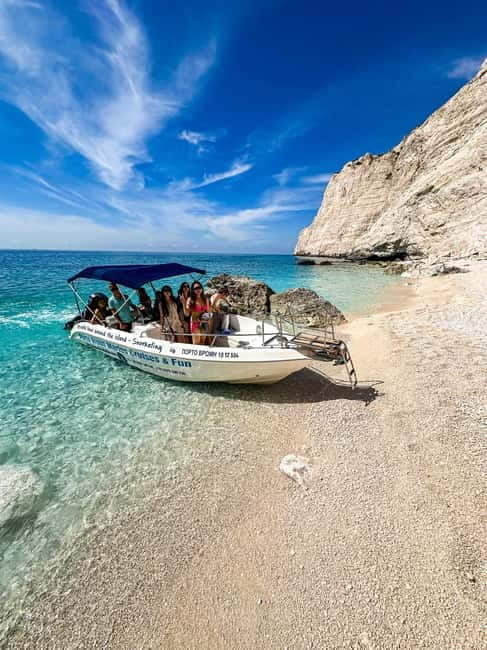 Zakynthos: Semi Private Shipwreck & Blue Caves Max 10 guests - The Blue Caves bring the best swimming
