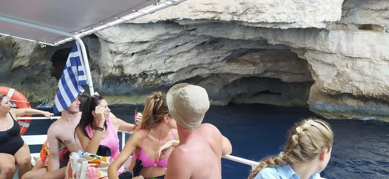 Zakynthos: Shipwreck Beach, Viewpoint, Blue Caves Day Tour - White Beach is the best swimming pause