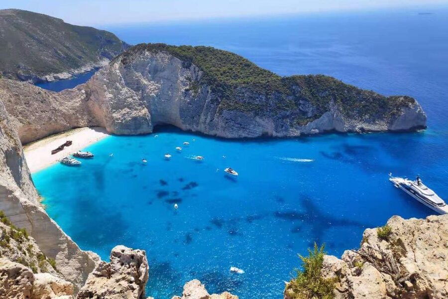 Zakynthos Small Group Tour Shipwreck & Blue Caves Land & Sea - Blue Caves, Sfogio, White Beach, and Maravelia Cave